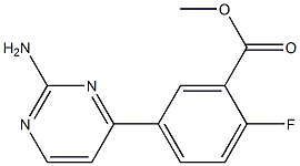 methyl 5-(2-aminopyrimidin-4-yl)-2-fluorobenzoate Struktur