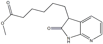 methyl 6-(2-oxo-2,3-dihydro-1H-pyrrolo[2,3-b]pyridin-3-yl)hexanoate Struktur