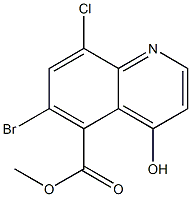 methyl 6-bromo-8-chloro-4-hydroxyquinoline-5-carboxylate Struktur