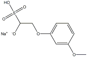 sodium 2-(3-methoxyphenoxy)-1-sulfoethanolate Struktur