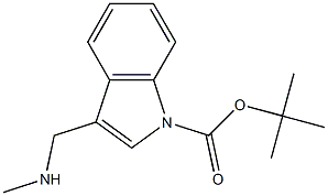 tert-butyl 3-((methylamino)methyl)-1H-indole-1-carboxylate Struktur