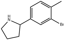 2-(3-BROMO-4-METHYLPHENYL)PYRROLIDINE Struktur