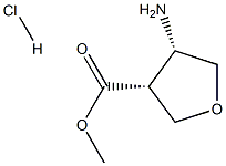 cis-4-Amino-tetrahydro-furan-3-carboxylic acid methyl ester hydrochloride Struktur