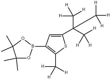 [2-Methyl-5-(tert-butyl)-d12]-thiophene-3-boronic acid pinacol ester Struktur