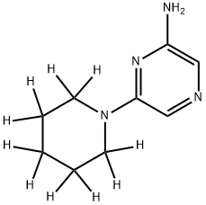 2-Amino-6-(piperidino-d10)-pyrazine Struktur