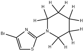 4-Bromo-2-(piperidino-d10)-thiazole Struktur