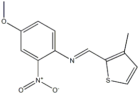 (4-methoxy-2-nitrophenyl)[(3-methyl-2-thienyl)methylene]amine Struktur