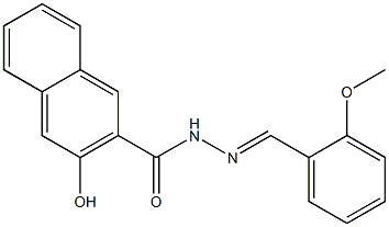 3-hydroxy-N'-(2-methoxybenzylidene)-2-naphthohydrazide Struktur