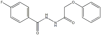 4-fluoro-N'-(phenoxyacetyl)benzohydrazide Struktur