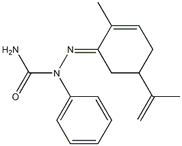 5-isopropenyl-2-methyl-2-cyclohexen-1-one N-phenylsemicarbazone Struktur