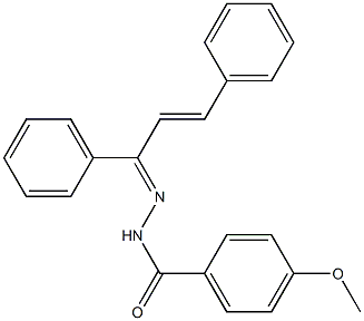 N'-(1,3-diphenyl-2-propen-1-ylidene)-4-methoxybenzohydrazide Struktur