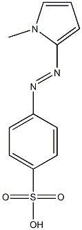 (E)-4-((1-methyl-1H-pyrrol-2-yl)diazenyl)benzenesulfonic acid Struktur