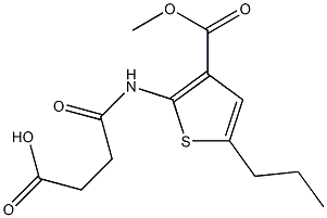 4-((3-(methoxycarbonyl)-5-propylthiophen-2-yl)amino)-4-oxobutanoic acid Struktur