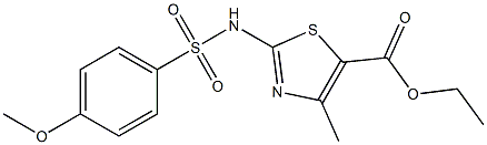 ethyl 2-(4-methoxyphenylsulfonamido)-4-methylthiazole-5-carboxylate Struktur