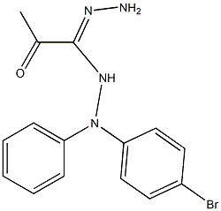 N'-(4-bromophenyl)-2-oxo-N'-phenylpropanehydrazonhydrazide Struktur