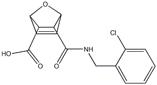 3-((2-chlorobenzyl)carbamoyl)-7-oxabicyclo[2.2.1]hept-5-ene-2-carboxylic acid Struktur