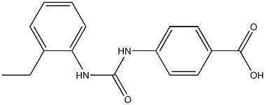 4-(3-(2-ethylphenyl)ureido)benzoic acid Struktur