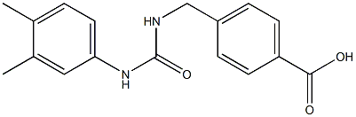 4-((3-(3,4-dimethylphenyl)ureido)methyl)benzoic acid Struktur