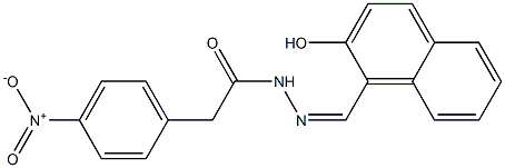 (Z)-N'-((2-hydroxynaphthalen-1-yl)methylene)-2-(4-nitrophenyl)acetohydrazide Struktur