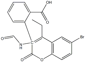 ethyl 3-(6-bromo-2-oxo-2H-chromene-3-carboxamido)benzoate Struktur