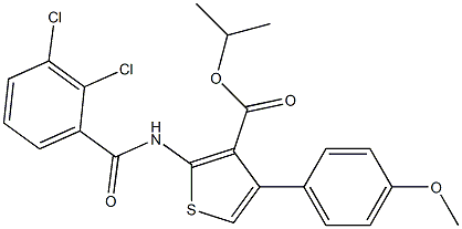 isopropyl 2-(2,3-dichlorobenzamido)-4-(4-methoxyphenyl)thiophene-3-carboxylate Struktur