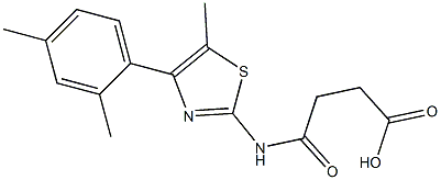 4-((4-(2,4-dimethylphenyl)-5-methylthiazol-2-yl)amino)-4-oxobutanoic acid Struktur