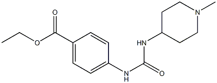 ethyl 4-(3-(1-methylpiperidin-4-yl)ureido)benzoate Struktur