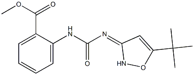 methyl 2-(3-(5-(tert-butyl)isoxazol-3(2H)-ylidene)ureido)benzoate Struktur