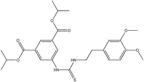 diisopropyl 5-(3-(3,4-dimethoxyphenethyl)thioureido)isophthalate Struktur