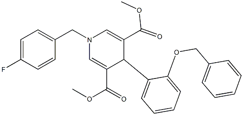 dimethyl 4-(2-(benzyloxy)phenyl)-1-(4-fluorobenzyl)-1,4-dihydropyridine-3,5-dicarboxylate Struktur