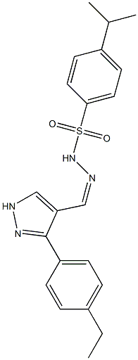 (Z)-N'-((3-(4-ethylphenyl)-1H-pyrazol-4-yl)methylene)-4-isopropylbenzenesulfonohydrazide Struktur