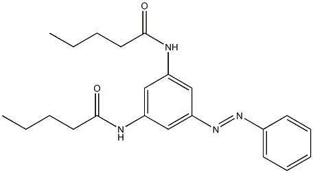 (E)-N,N'-(5-(phenyldiazenyl)-1,3-phenylene)dipentanamide Struktur