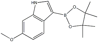 6-methoxy-3-(4,4,5,5-tetramethyl-1,3,2-dioxaborolan-2-yl)-indole Struktur