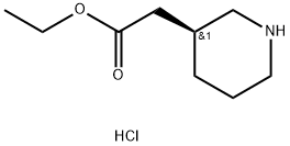 (S)-Piperidin-3-yl-acetic acid ethyl ester hydrochloride Struktur