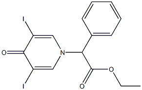 ETHYL 1,4-DIHYDRO-3,5-DIIODO-4-OXO-ALPHA-PHENYL-1-PYRIDINEACETATE Struktur