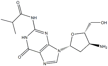 N2-Isobutyryl-3'-amino-2',3'-dideoxyguanosine Struktur