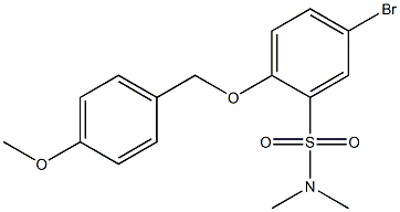 5-Bromo-2-(4-methoxy-benzyloxy)-N,N-dimethyl-benzenesulfonamide Struktur