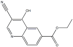 3-Cyano-4-hydroxy-quinoline-6-carboxylic acid ethyl ester Struktur