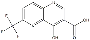 4-Hydroxy-6-trifluoromethyl-[1,5]naphthyridine-3-carboxylic acid Struktur