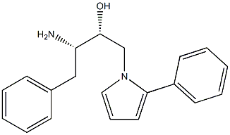 (2R,3S)-3-amino-4-phenyl-1-(2-phenyl-1H-pyrrol-1-yl)butan-2-ol Struktur