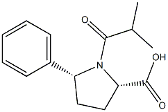 (2S,5R)-1-isobutyryl-5-phenylpyrrolidine-2-carboxylic acid Struktur