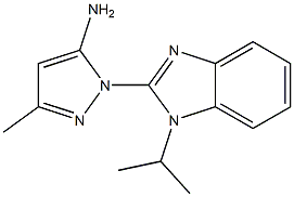 1-(1-isopropyl-1H-benzo[d]imidazol-2-yl)-3-methyl-1H-pyrazol-5-amine Struktur