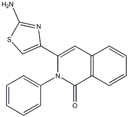 3-(2-aminothiazol-4-yl)-2-phenylisoquinolin-1(2H)-one Struktur