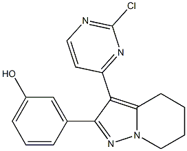 3-(3-(2-chloropyrimidin-4-yl)-4,5,6,7-tetrahydropyrazolo[1,5-a]pyridin-2-yl)phenol Struktur