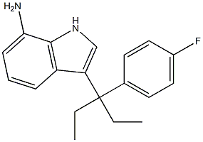 3-(3-(4-fluorophenyl)pentan-3-yl)-1H-indol-7-amine Struktur