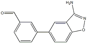 3-(3-aminobenzo[d]isoxazol-5-yl)benzaldehyde Struktur