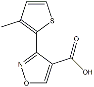 3-(3-methylthiophen-2-yl)isoxazole-4-carboxylic acid Struktur