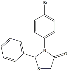 3-(4-bromophenyl)-2-phenylthiazolidin-4-one Struktur