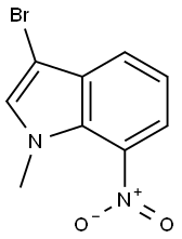 3-bromo-1-methyl-7-nitro-1H-indole Struktur