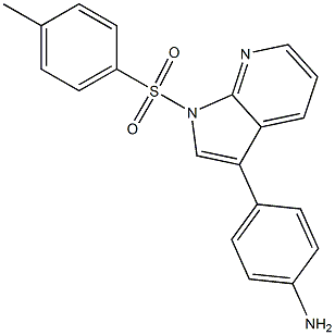 4-(1-tosyl-1H-pyrrolo[2,3-b]pyridin-3-yl)aniline Struktur